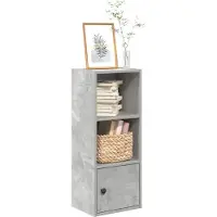vidaXL Bücherregal Betongrau 31x24x77 cm Holzwerkstoff 860331