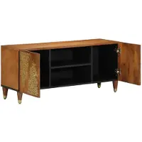 vidaXL TV-Schränk mit Tür Honigbraun 105 x 33 x 46 cm Massivholz Mango