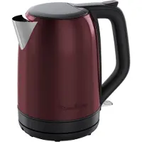 Moulinex BY5S05E0, 1,7 l, 2400 W, Schwarz, Burgund, Edelstahl, Wasserstandsanzeige, Überhitzungsschutz