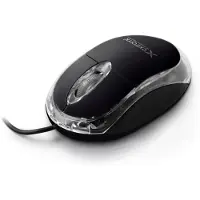 Exertis Connect Optische Mini USB Maus mit schwarzer Leuchtfarbe