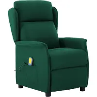 vidaXL Massagesessel Dunkelgrün 93,5 x 67,5 x 101,5 cm Stoff