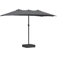 vidaXL Garten-Sonnenschirm Anthrazit 385 x 209 x 244 cm