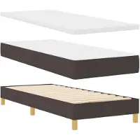 vidaXL Boxspringbett mit Kopfteil Dunkelbraun 200 x 80 cm Stoff