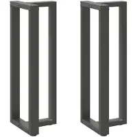 vidaXL Bartischbeine T-Form 2 Stk. Anthrazit 40x35x(110-111) cm Stahl
