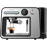 Cecotec Power Espresso 20 Square Pro, Espressomaschine, 1 l, 1450 W, Schwarz, Edelstahl