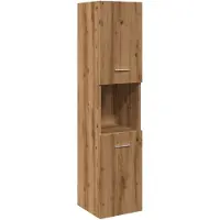 vidaXL Bad-Hängeschrank Artisan-Eiche 30x30x130 cm Holzwerkstoff