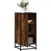 vidaXL Sideboard Räuchereiche 35,5x35x76 cm Holzwerkstoff und Metall