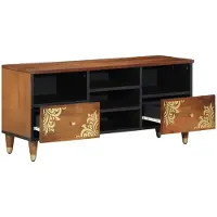 vidaXL TV-Schränk Honigbraun 100 x 33 x 46 cm Massivholz Mango