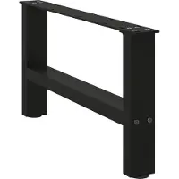 vidaXL Couchtischbeine Schwarz 2 Stk. 60x(30-31) cm Stahl