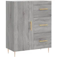 vidaXL Highboard Grau Sonoma 69,5x34x180 cm Holzwerkstoff
