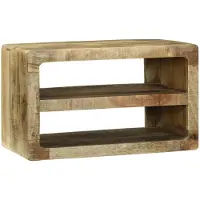 vidaXL TV-Schränk mit Regal Braun 60 x 32 x 36 cm Massivholz Mango