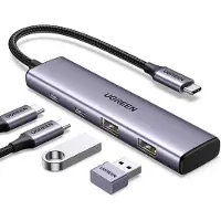 UGREEN USB-C Hub - 2x USB-A / 2x USB-C, 20 cm, Grau (Modell CM473)