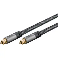 Goobay TOSLINK-Kabel, 3 m, Sharkskin Grey