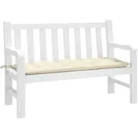 vidaXL Gartenbank-Auflage Creme 120x50x7 cm Oxford-Gewebe