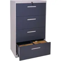 Mendler Hängeregisterschrank HWC-A10, Aktenschrank Büroschrank Stahlschrank, A4 abschließbar ~ 132x76x46cm g