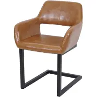 Mendler Esszimmerstuhl HWC-A50 II, Freischwinger Stuhl Küchenstuhl, Retro 50er Jahre Design Kunstleder, WildKunstleder