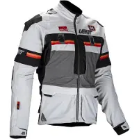 Leatt ADV Rally 5.5 Hellgrau Dunkelgrau Schwarz Textiljacke Größe 3XL