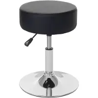 Mendler Hocker HWC-C22, Sitzhocker Schminkhocker, höhenverstellbar Ø 35cm Kunstleder, schwarz