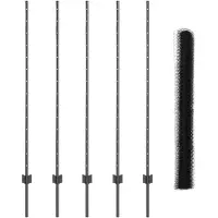 vidaXL Sechseckzaun mit Pfosten 10 x 1,4 m PVC-beschichteter Stahl
