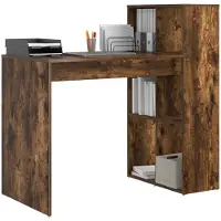 vidaXL Schreibtisch mit Regal Geräucherte Eiche 108 x 55 x 103.5 cm