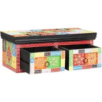 vidaXL TV-Schränk Mehrfarbig 60 x 30 x 24 cm Massivholz Mango