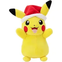 Jazwares Pokémon Plüschfigur Winter Pikachu mit Weihnachtsmütze (20 cm)