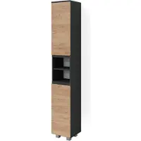 Vicco Badschrank J-Shape Grau 30 x 190 cm, Model 38145