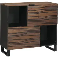 vidaXL Sideboard Braun 80 x 33 x 75 cm massives Mangoholz