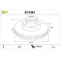 Valeo Bremsscheibe COATED 673361