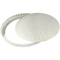 Gobel - Tortenform, geriffelt, perforiert - Weißblech - Hebeboden - √ò 26 cm H 2,8 cm - 126435