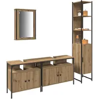 vidaXL Badezimmermöbel-Set 4 Stk. Artisan-Eiche 33 x 33 x 185,5 cm