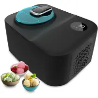 Cecotec Gelacy 1200, Kompressor Eismaschine, 1,2 l, 1 Becken, Schwarz, 30 min, Berührung