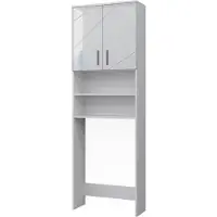 Vicco Waschmaschinenschrank Irma Weiß Hochglanz 64 x 190.5 cm, Model 41576