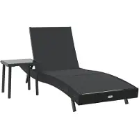vidaXL Sonnenliege 2 stk. Poly-Rattan Schwarz