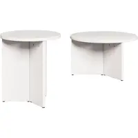 vidaXL Couchtisch 2 stk. Weiß 49 x 49 x 28 cm Massivholz Kiefer