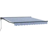 vidaXL Markisenrahmen Blau und Weiß 300 x 250 cm