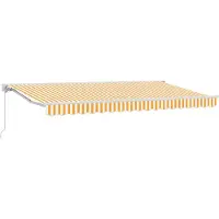 vidaXL Markisenrahmen Gelb und Weiß 400 x 200 cm