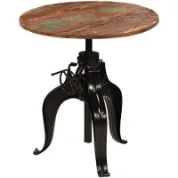 Helloshop26 Hochstuhl Stehtisch Bar Bistro aus massivem Recyclingholz 75 cm 0902074