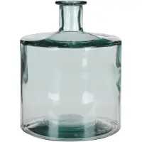 Mica Decorations Guan Flaschenvase - H26 x Ø21 cm - Recyceltes Glas - Transparent