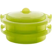 Lékué Töpfe & Pfannen Dampfgarer Stapelbar Silikon Green