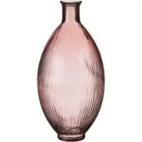 Mica Decorations Firenza Flaschenvase - H59 x Ø29 cm - Recyceltes Glas - Hellrosa