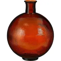 Mica Decorations Firenza Flaschenvase - H42 x Ø34 cm - Recyceltes Glas - Dunkelbraun