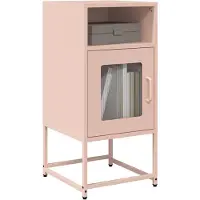 vidaXL Nachttisch Rosa 36x39x78 cm Kaltgewalzter Stahl