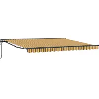 vidaXL Markisenrahmen Gelb und Grau 400 x 300 cm