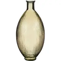 Mica Decorations Firenza Flaschenvase - H59 x Ø29 cm - Recyceltes Glas - Hellbraun
