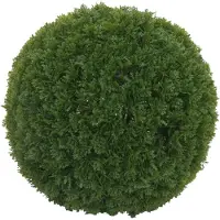 Mendler Künstlicher Busch HWC-O96, Thujakugel Dekopflanze Kunstpflanze Lebensbaum künstlich, Outdoor, Polyethylen Ø 32cm