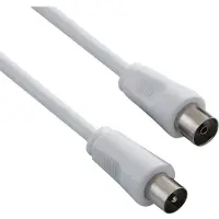 PremiumCord TV M/F, 75 Ohm, coaxial cable IEC White