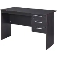 Helloshop26 Schreibtisch - - 120x59x75 cm - 3 Schubladen - Schwarz - Zeitloses Design