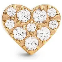 Daniel Wellington - Gold-plated single earring Heart with crystals DW00400868