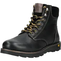 Camel active Schnürboot aus echtem Nappaleder in Schwarz | Gr.: 46